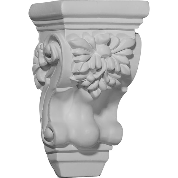 Ekena Millwork 3 5/8"W x 2 1/2"D x 6 1/8"H Small Scroll Corbel COR03X02X06SC - main